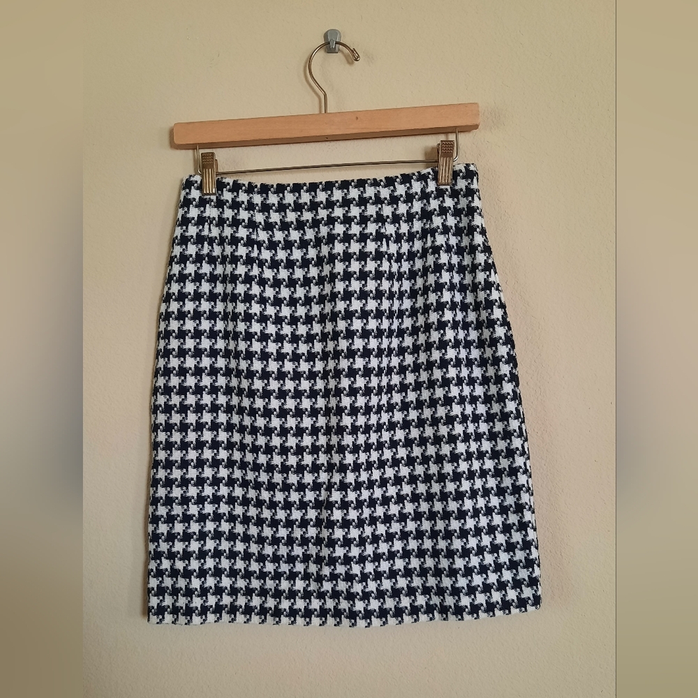 JG Hook Vintage Tweed Houndstooth Skirt